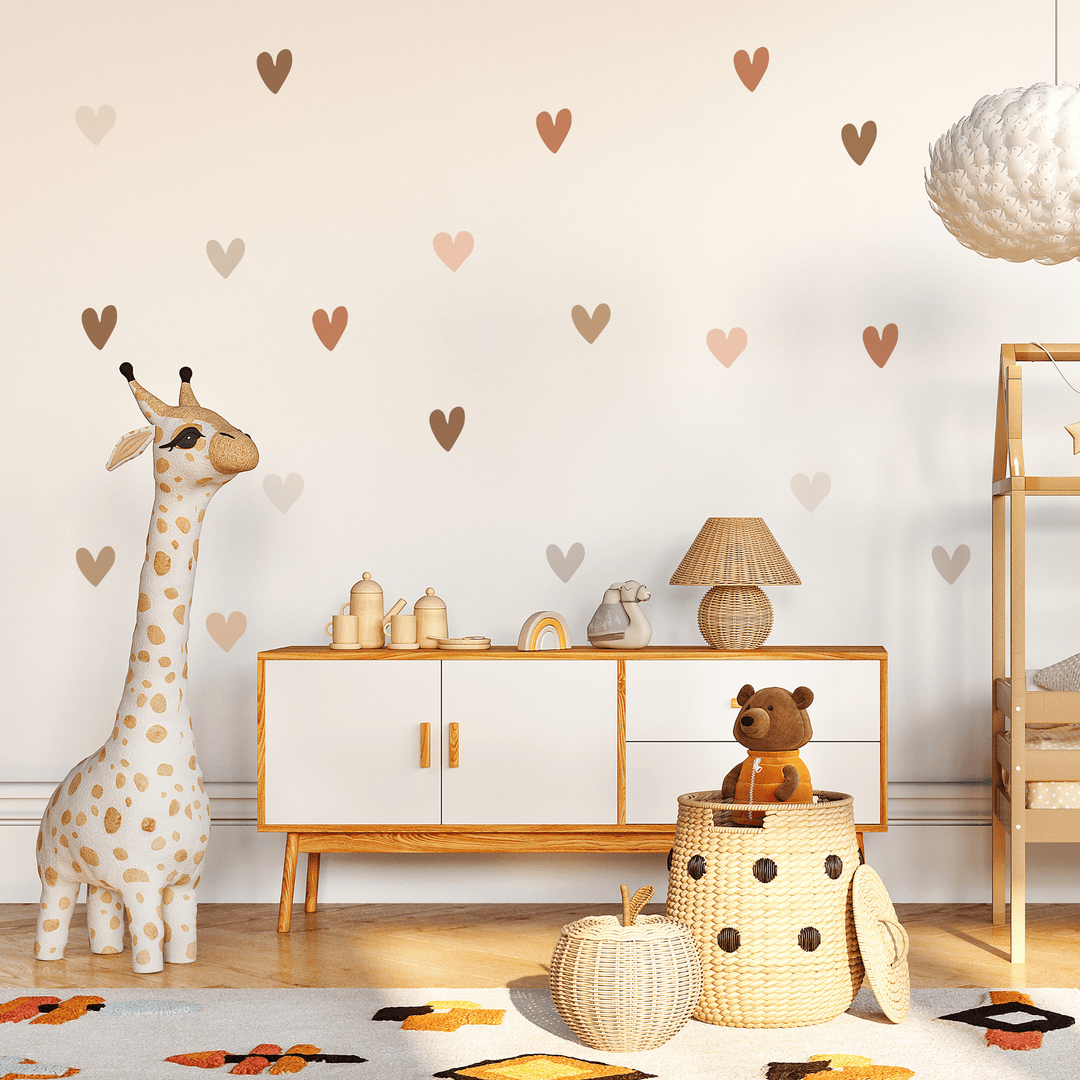 Boho Hearts Nursery Wall Decals - Parker and Olive