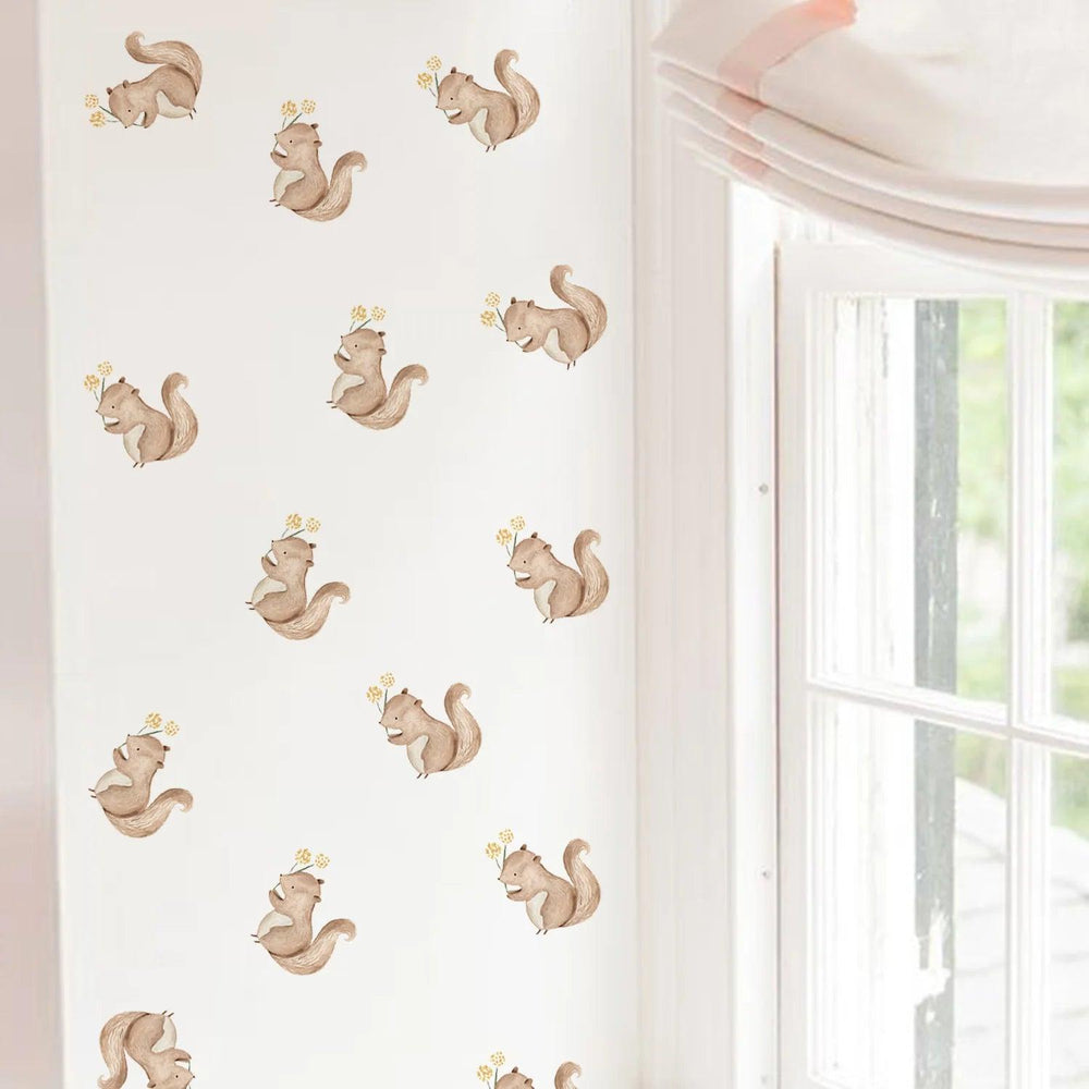 Funlife Wall Art Decals Watercolor Nursery Animals Waterproof Peel & Stick Vinyl Wall Stickers for Baby Kids Room Home Decor - Parker and Olive