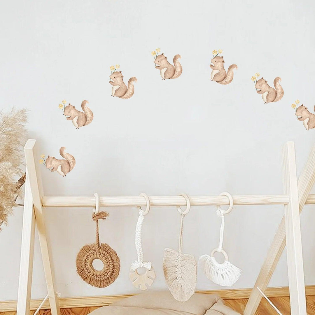 Funlife Wall Art Decals Watercolor Nursery Animals Waterproof Peel & Stick Vinyl Wall Stickers for Baby Kids Room Home Decor - Parker and Olive