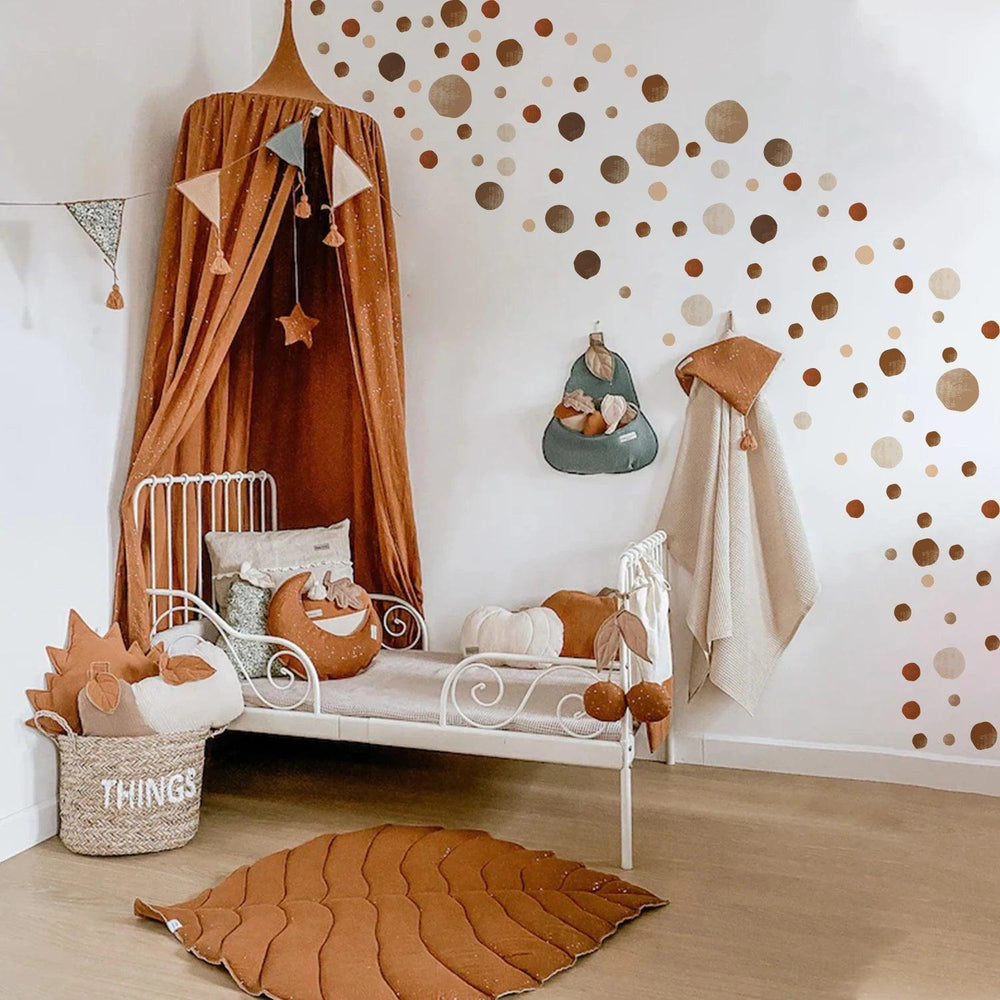 Funlife® 140 PCS Watercolor Boho Polka Dots Wall Decals Nursery Room Kids Bedroom Removable Peel and Stick Wall Stickers - Parker and Olive