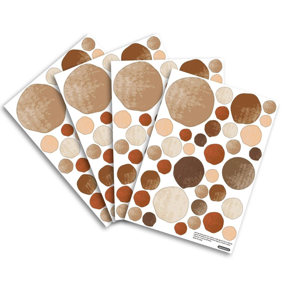 Funlife® 140 PCS Watercolor Boho Polka Dots Wall Decals Nursery Room Kids Bedroom Removable Peel and Stick Wall Stickers - Parker and Olive