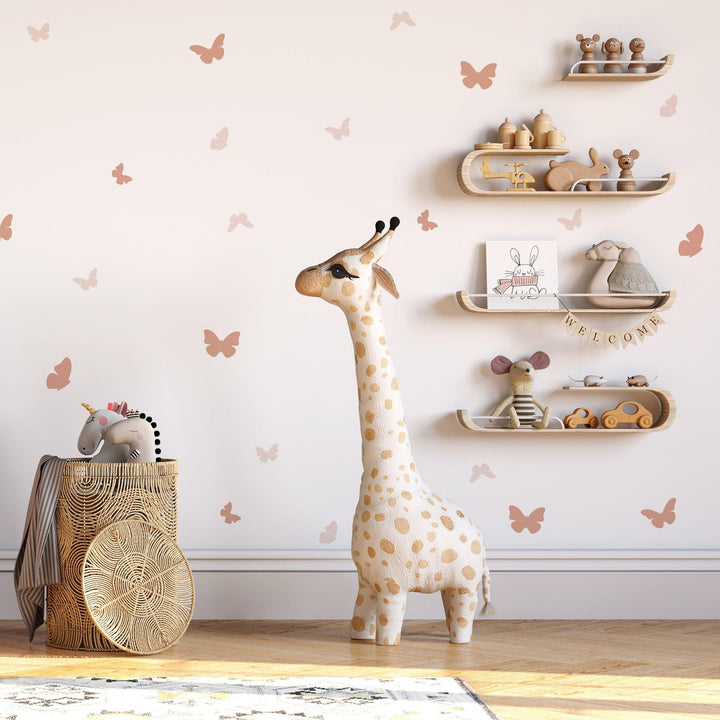 Boho Soft Pink Butterfly Nursery Wall Decals - Parker and Olive