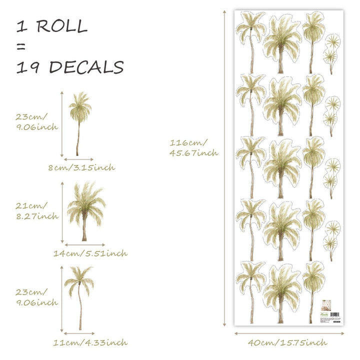 Boho Wall Decal Stickers - Palm Trees - Parker and Olive
