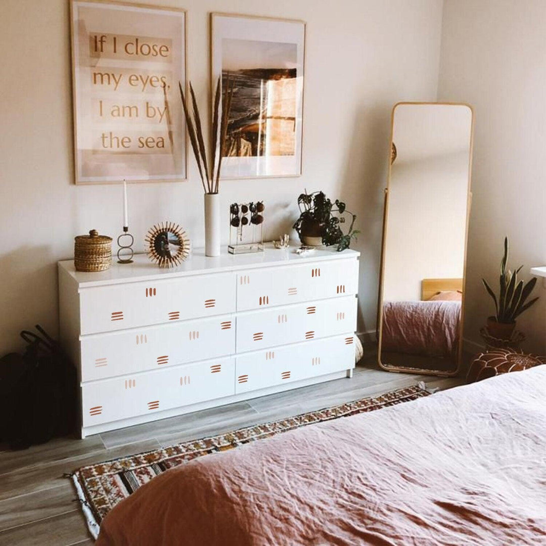 Boho Wall Decal Stickers - Brown Lines - Parker and Olive