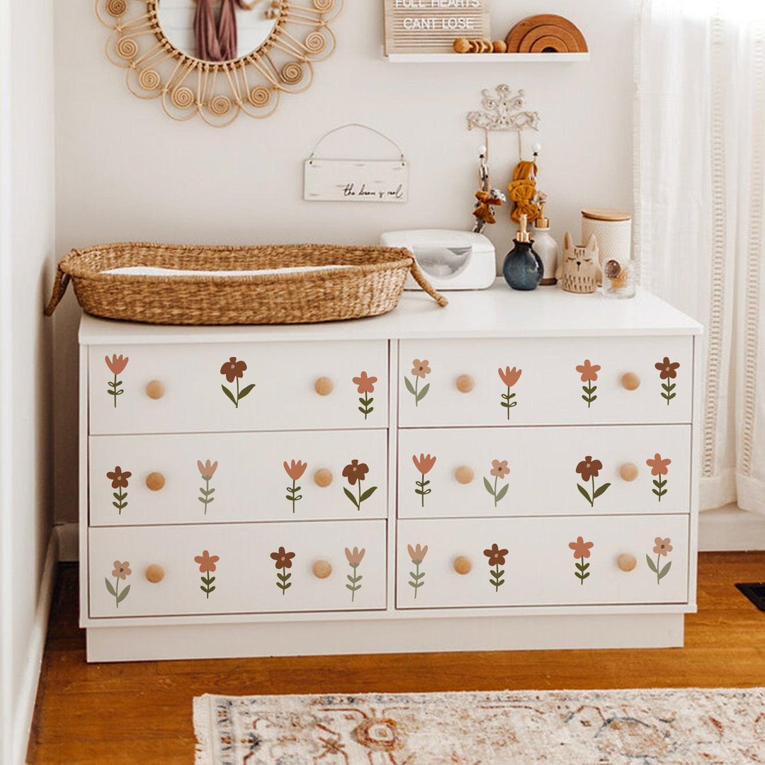 Garden Flowers Wall Decal Stickers - Parker and Olive