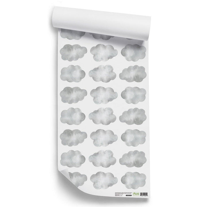 Gray Clouds Wall Decal Stickers - Parker and Olive