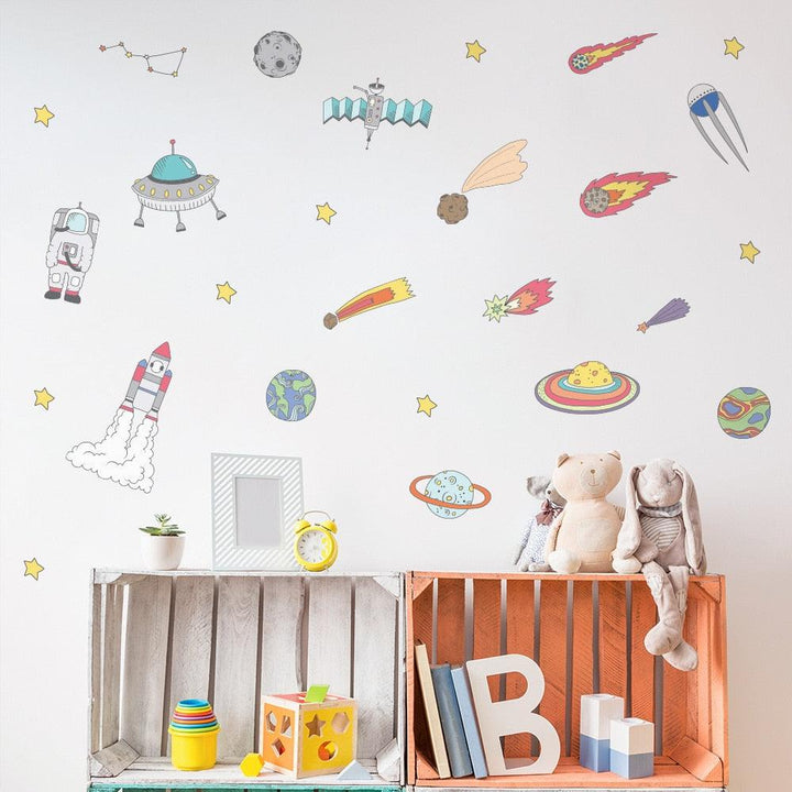 Space UFO Wall Decal Stickers - Parker and Olive