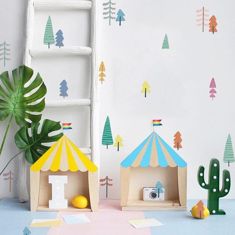 Rainbow Trees Wall Decal Stickers - Parker and Olive