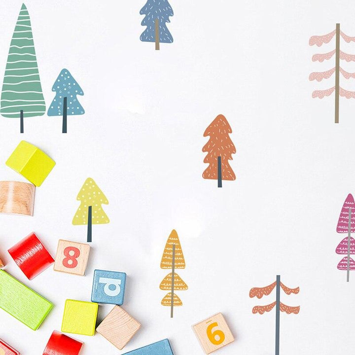 Rainbow Trees Wall Decal Stickers - Parker and Olive