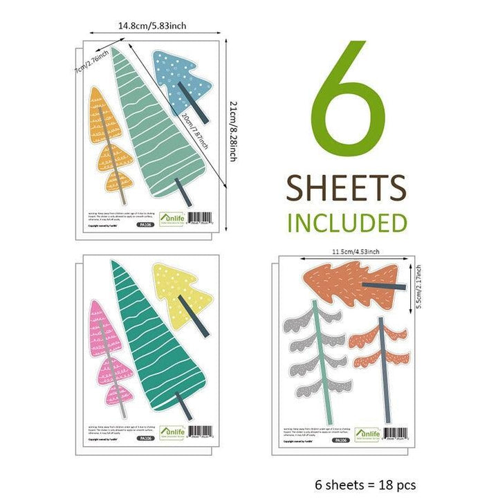 Rainbow Trees Wall Decal Stickers - Parker and Olive