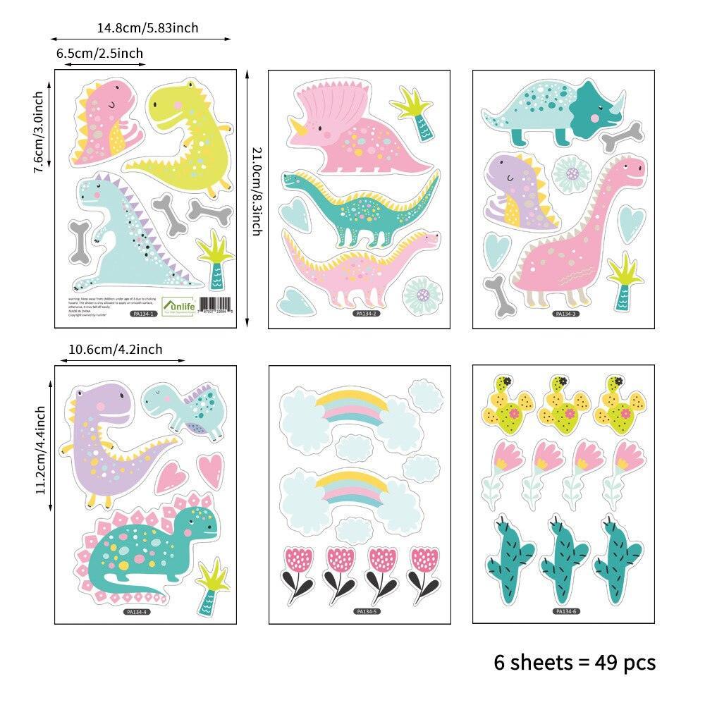Pastel Dinosaur Wall Decal Stickers - Parker and Olive