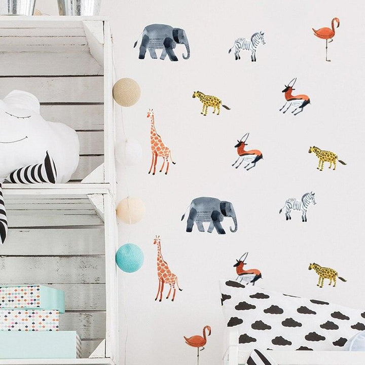Safari Animals Wall Decal Stickers - Parker and Olive