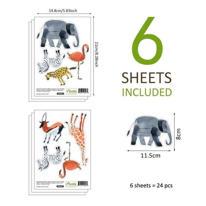 Safari Animals Wall Decal Stickers - Parker and Olive