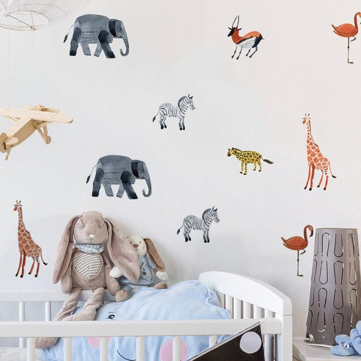 Safari Animals Wall Decal Stickers - Parker and Olive