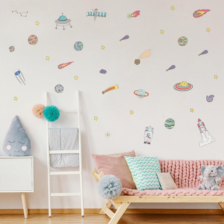 Space UFO Wall Decal Stickers - Parker and Olive