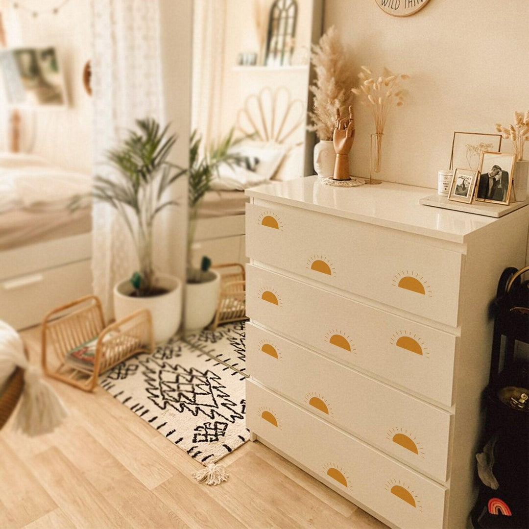 Boho Wall Decal Stickers - Half Sun - Parker and Olive