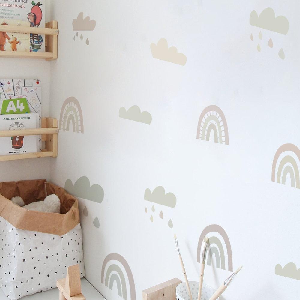 Rainbows and Clouds Wall Decal Stickers - Parker and Olive