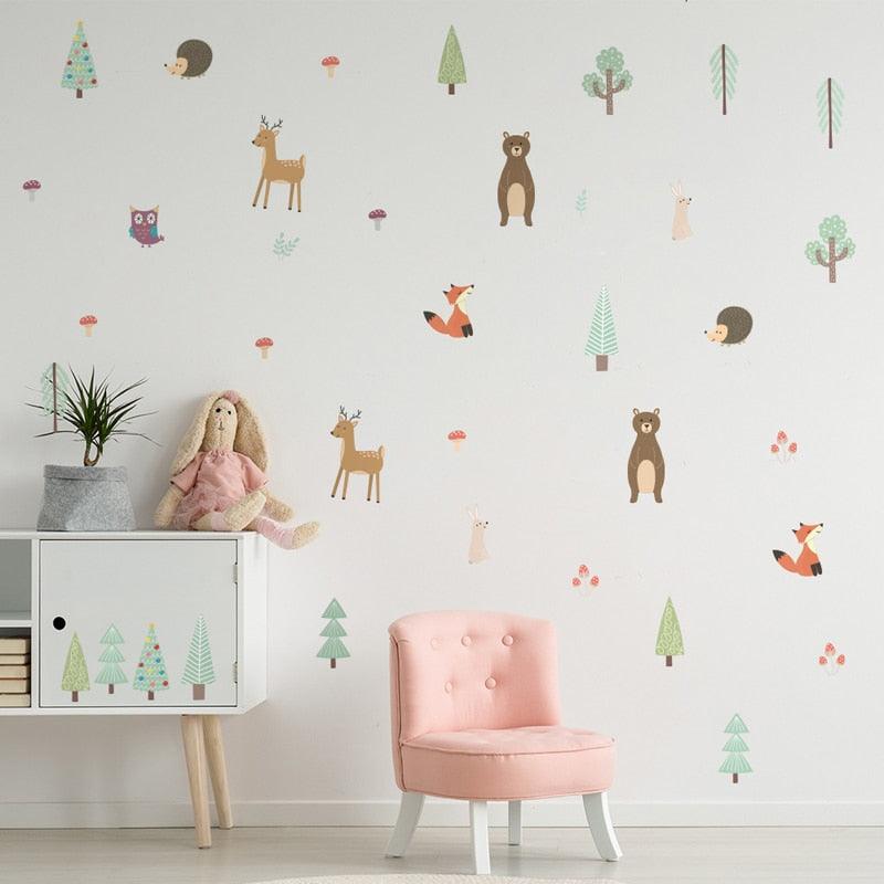 Forest Animal Wall Decal Stickers - Parker and Olive