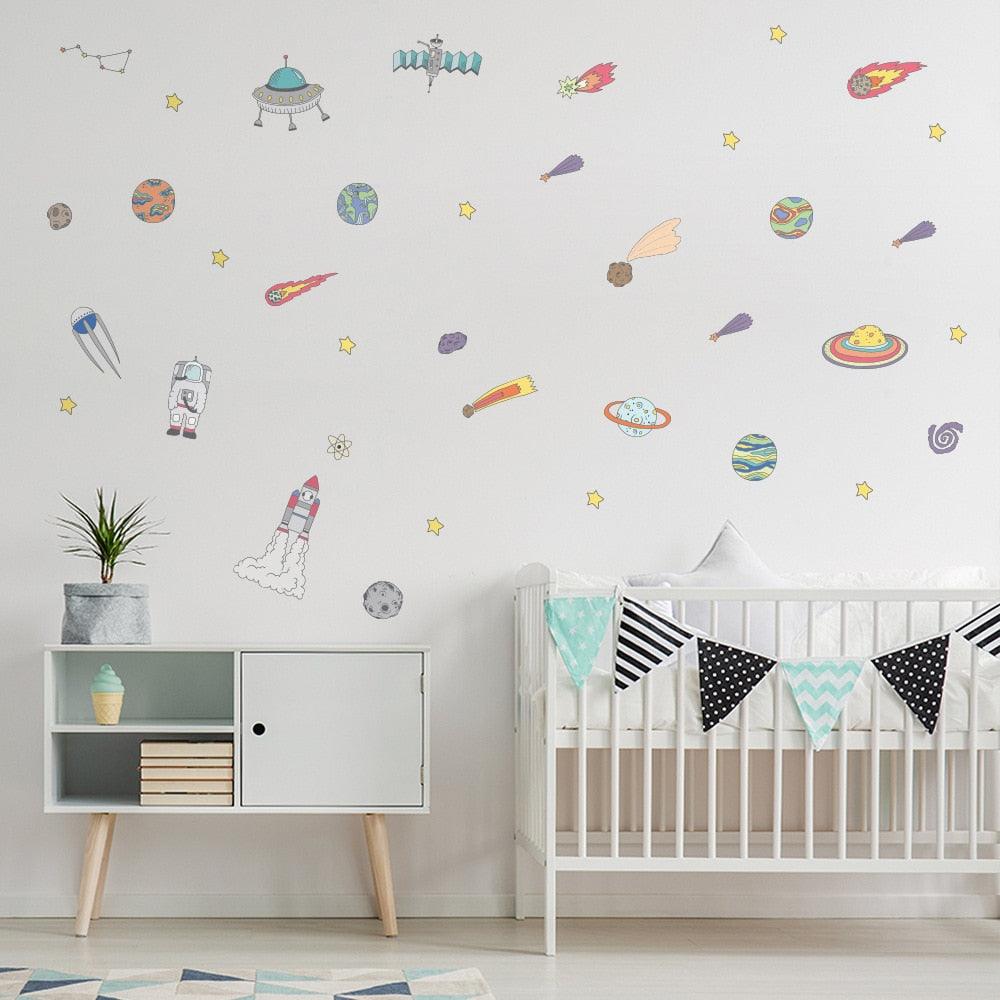 Space UFO Wall Decal Stickers - Parker and Olive
