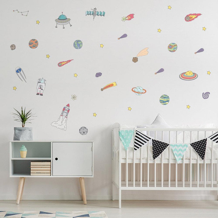 Space UFO Wall Decal Stickers - Parker and Olive