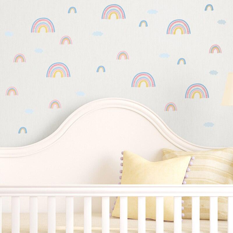 Boho Rainbow & Clouds Wall Decal Stickers - Parker and Olive