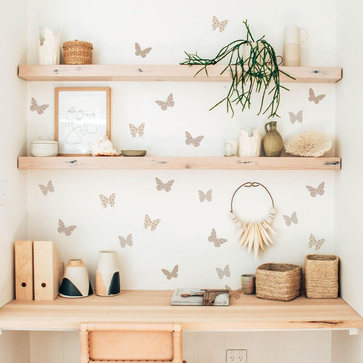 Boho Floral Butterfly Wall Decals - Parker and Olive