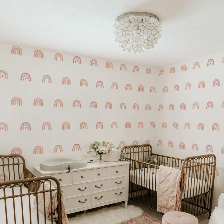 Pink Rainbow Wall Decal Stickers - Parker and Olive