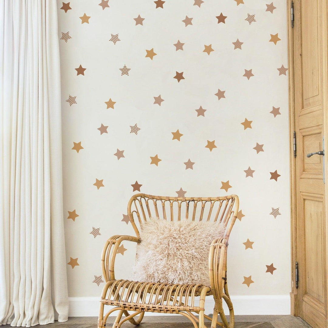 Boho Pattern Stars Nursery Wall Decals - Parker and Olive