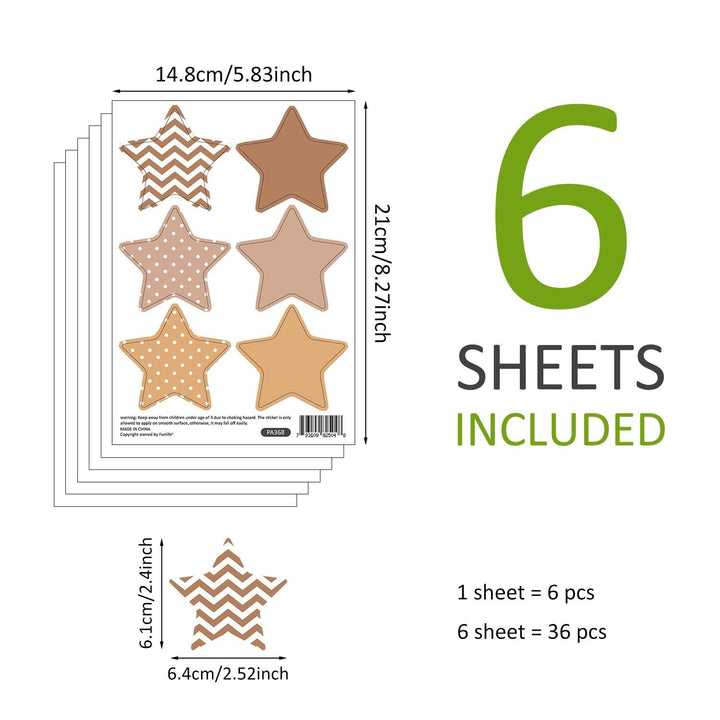 Boho Pattern Stars Nursery Wall Decals - Parker and Olive