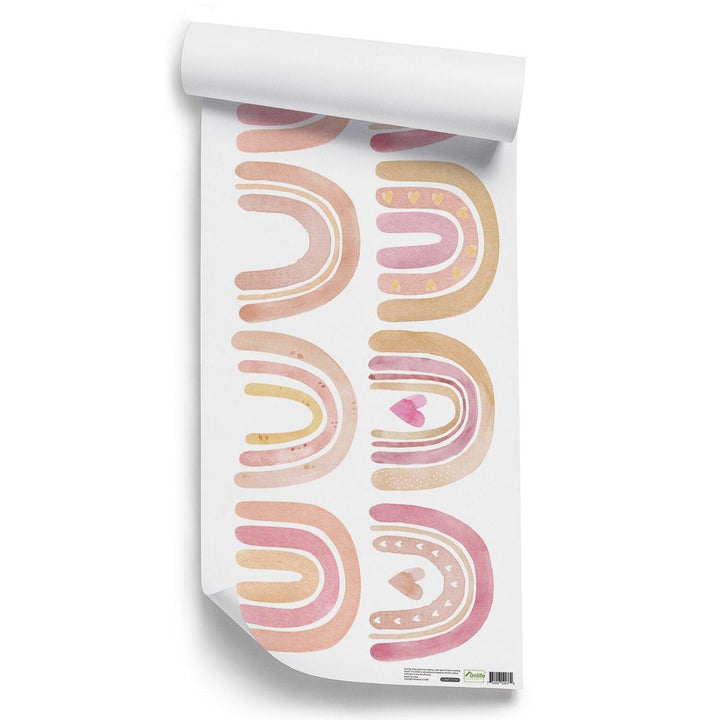 Pink Rainbow Wall Decal Stickers - Parker and Olive