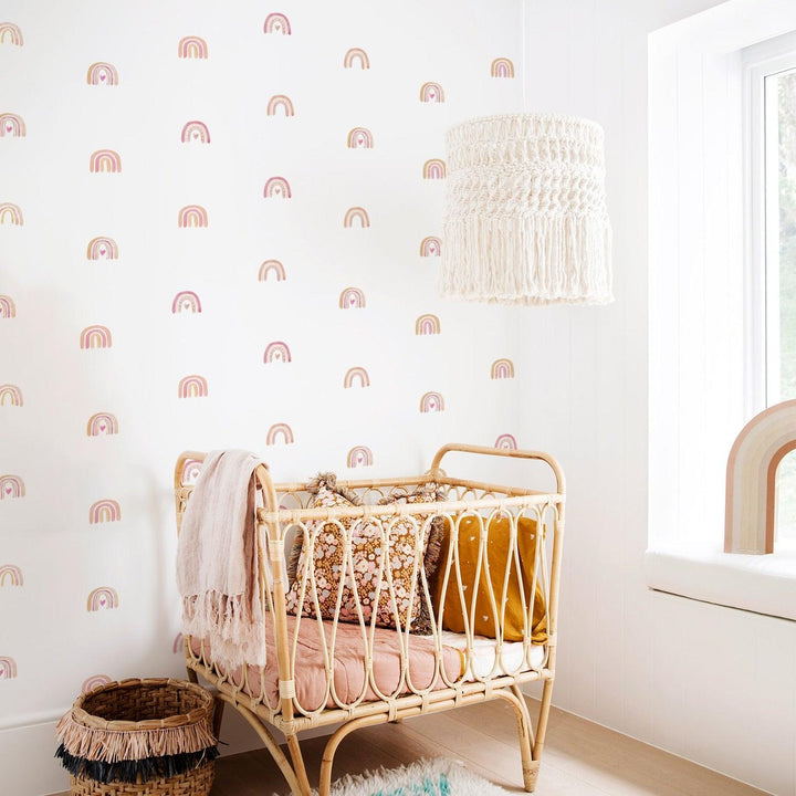 Pink Rainbow Wall Decal Stickers - Parker and Olive