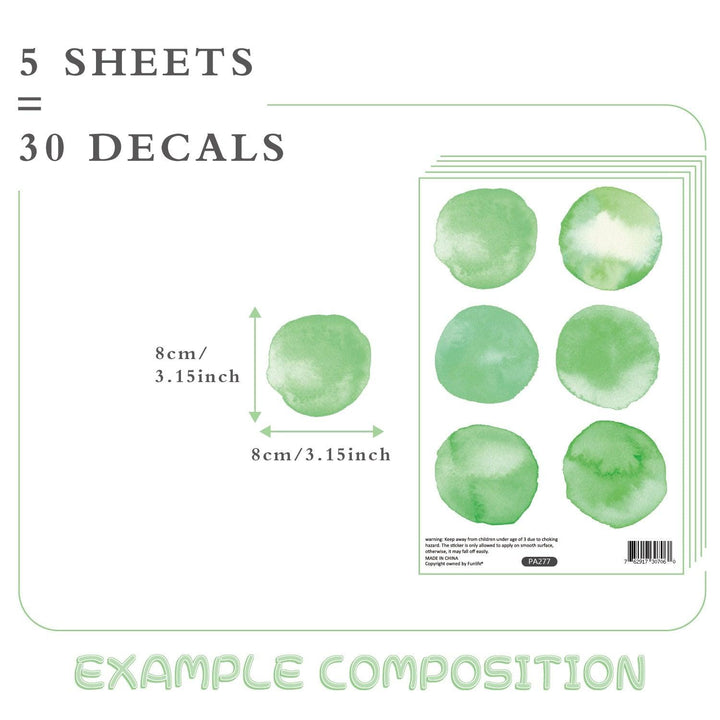 Polka Dot Wall Decal Stickers - Mint Green - Parker and Olive