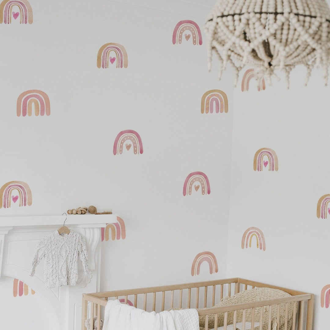 Pink Rainbow Wall Decal Stickers - Parker and Olive