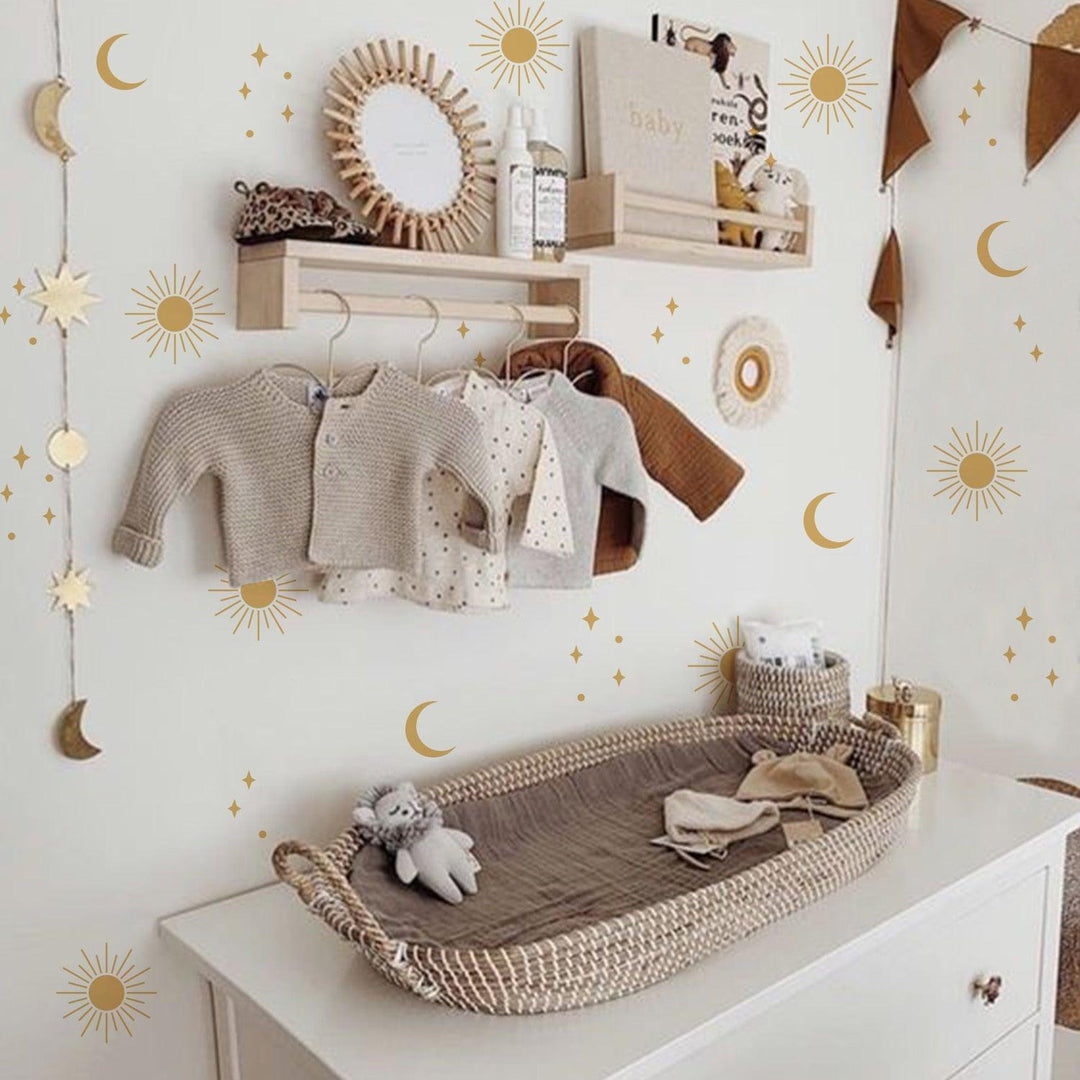 Sun, Moon and Stars Wall Decal Stickers - Parker and Olive