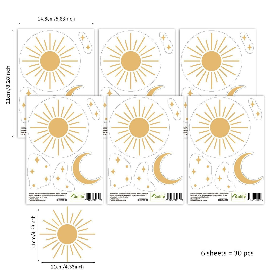 Sun, Moon and Stars Wall Decal Stickers - Parker and Olive