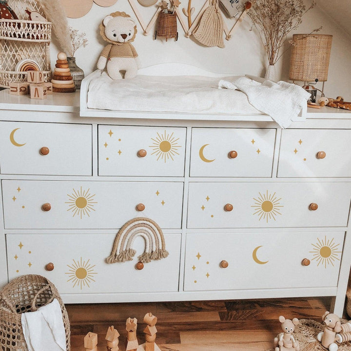 Sun, Moon and Stars Wall Decal Stickers - Parker and Olive