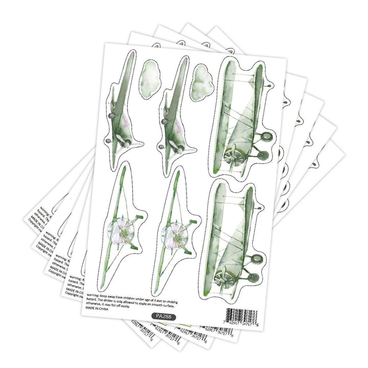 Green Airplane Wall Decals - Parker and Olive