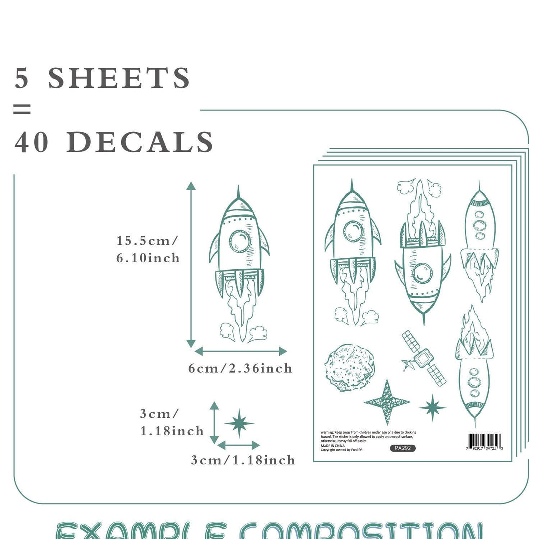 Rocket Wall Decals - Parker and Olive