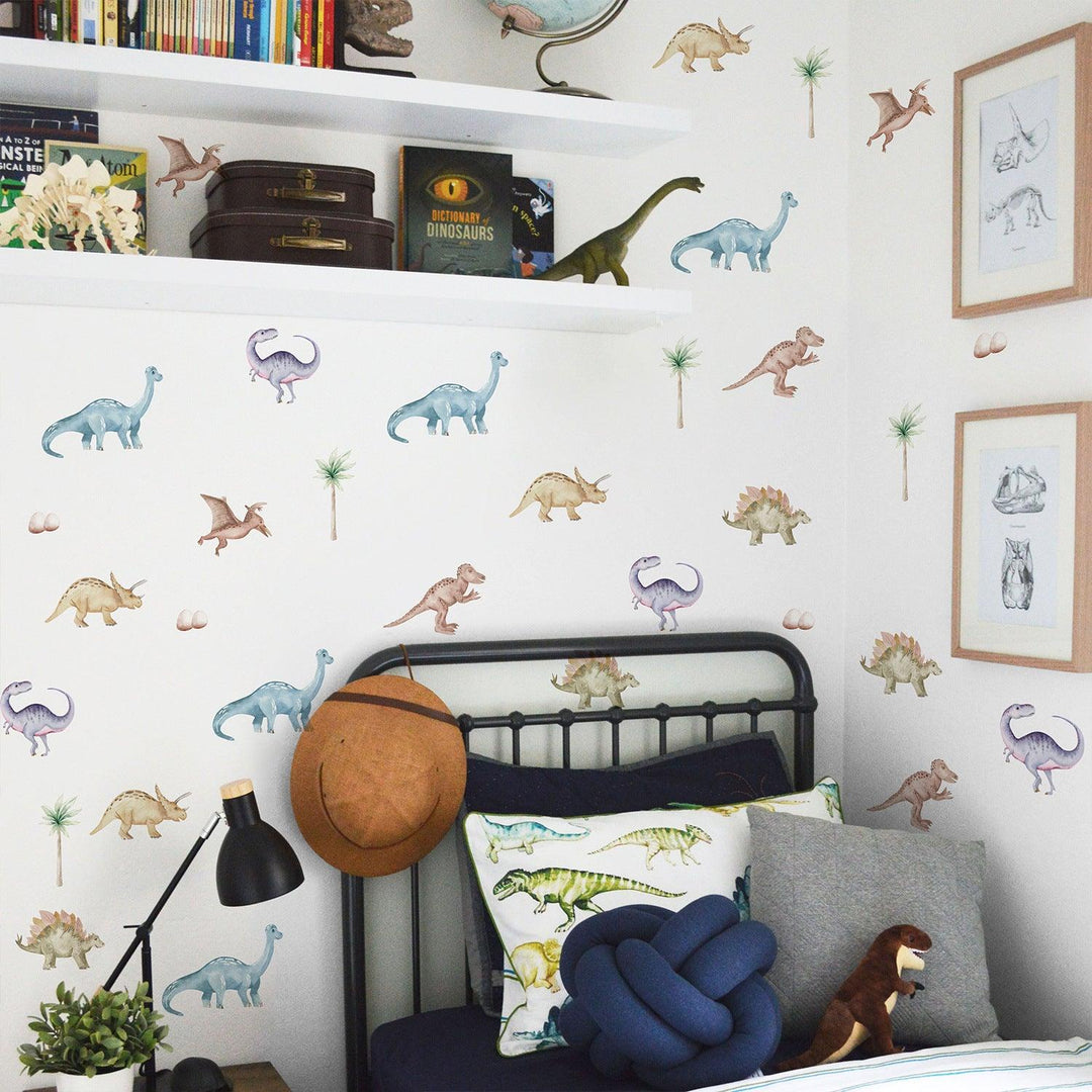 Watercolor Dinosaur Wall Decals - Parker and Olive