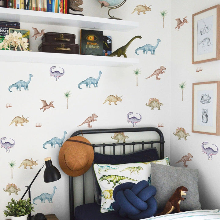 Watercolor Dinosaur Wall Decals - Parker and Olive