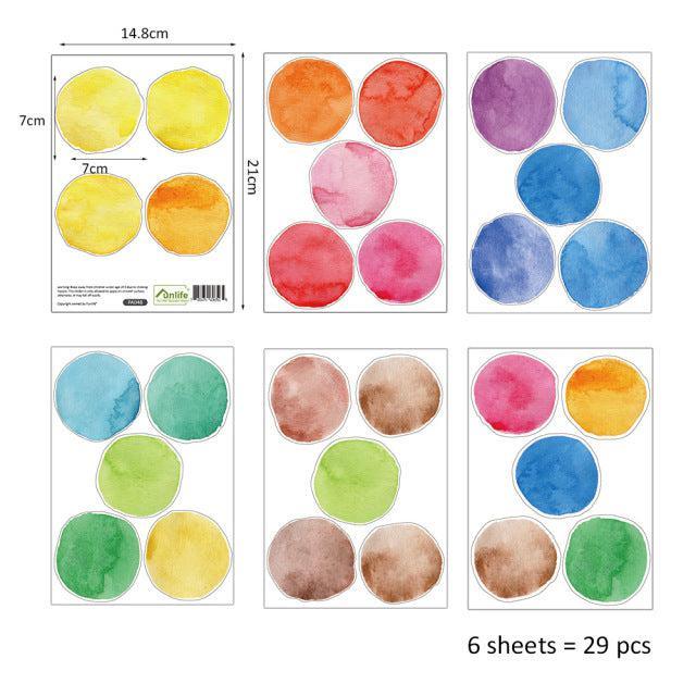 Polka Dot Wall Decal Stickers - Rainbow - Parker and Olive