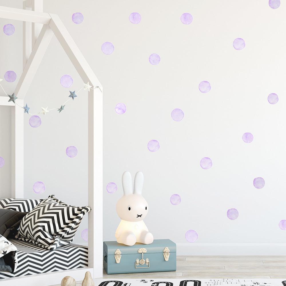 Polka Dot Wall Decal Stickers - Purple - Parker and Olive
