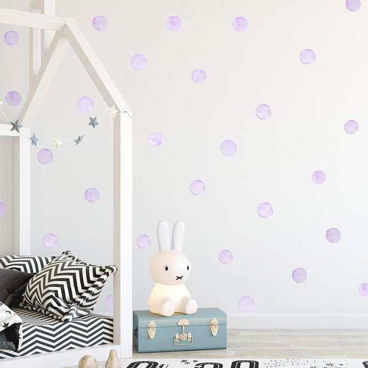 Polka Dot Wall Decal Stickers - Purple - Parker and Olive