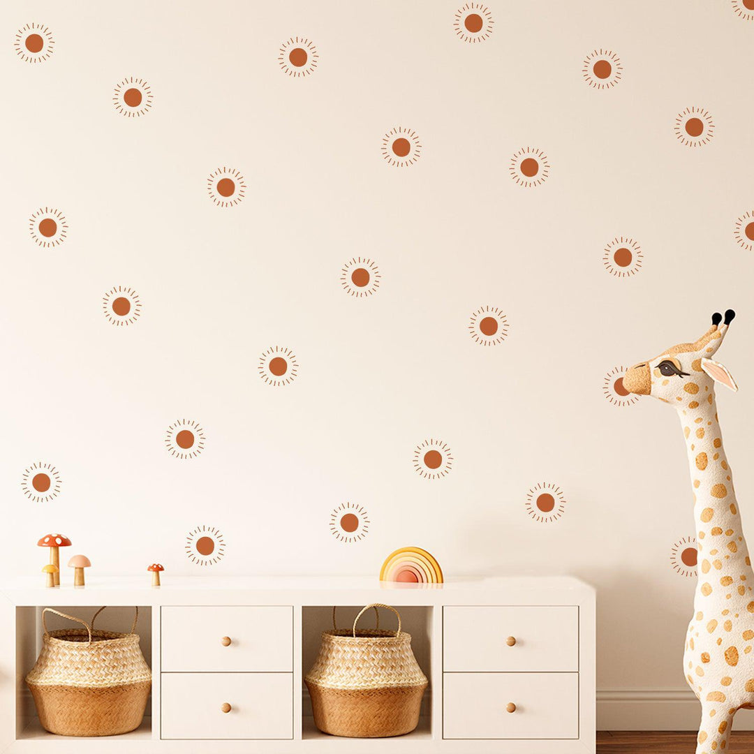 Boho Wall Decal Stickers - Sun - Parker and Olive