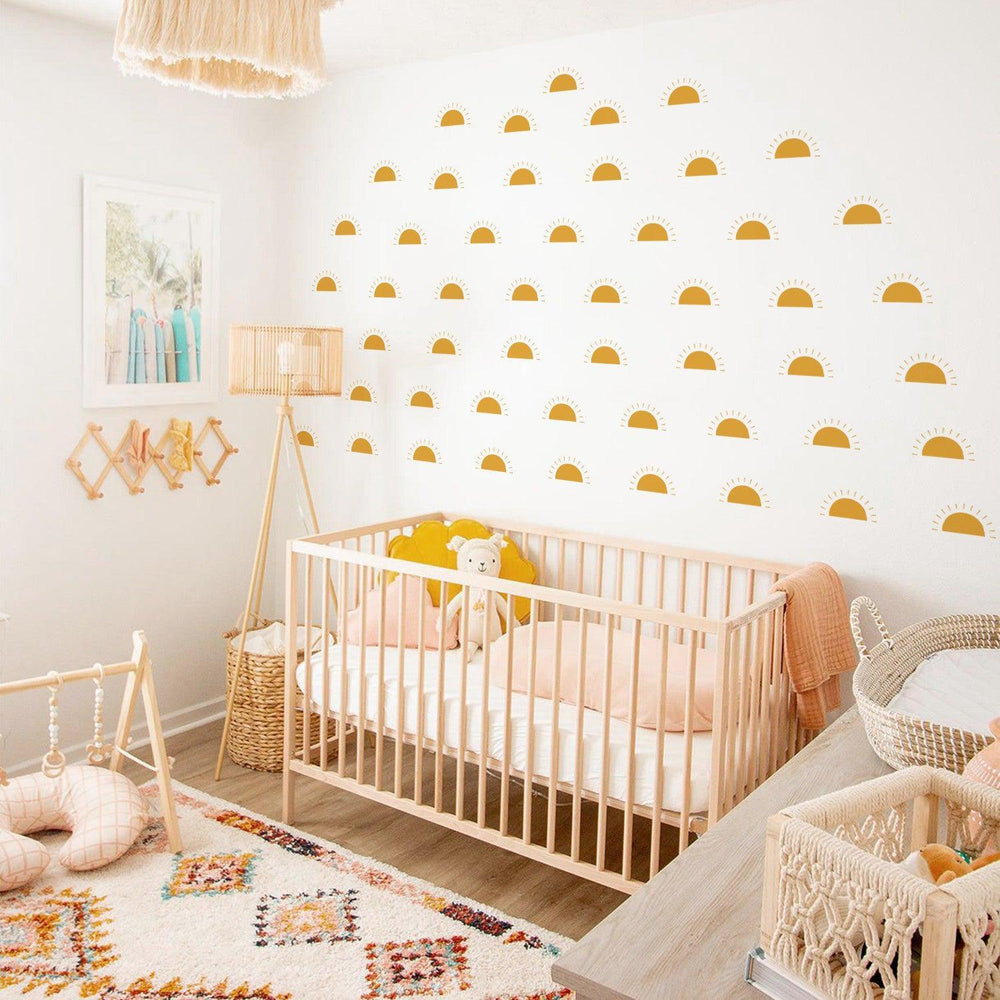 Boho Wall Decal Stickers - Half Sun - Parker and Olive