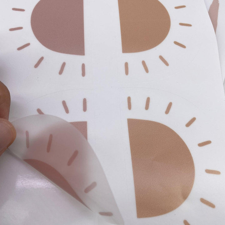 Boho Wall Decal Stickers - Half Sun Brown - Parker and Olive