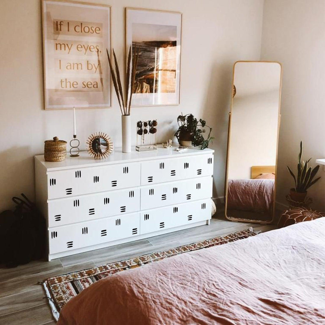 Boho Wall Decal Stickers - Black Lines - Parker and Olive