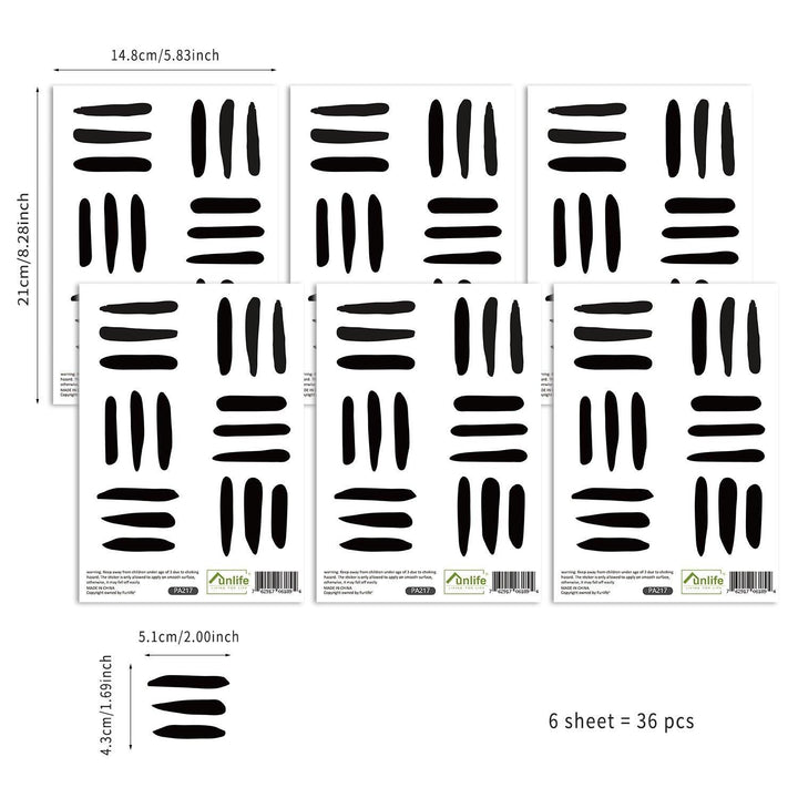 Boho Wall Decal Stickers - Black Lines - Parker and Olive