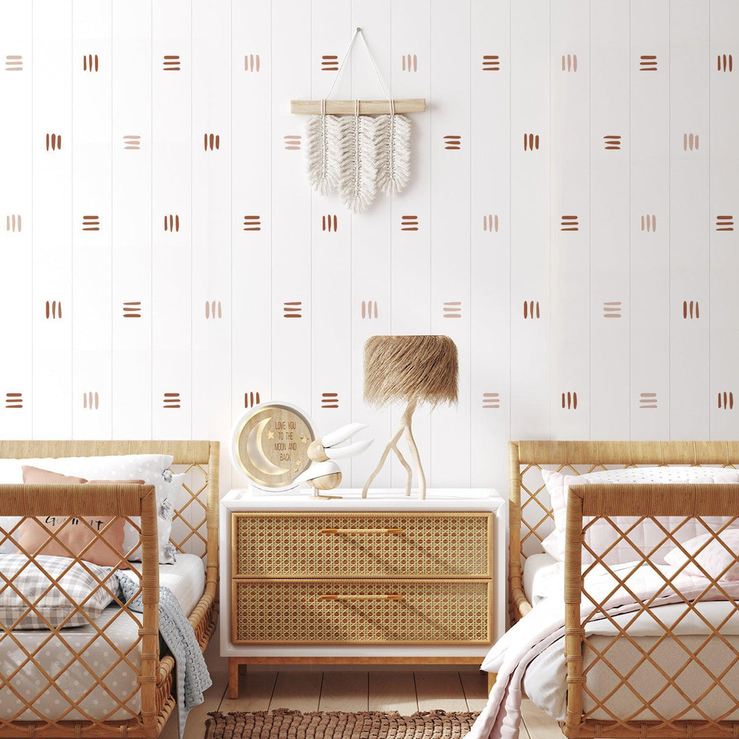 Boho Wall Decal Stickers - Brown Lines - Parker and Olive