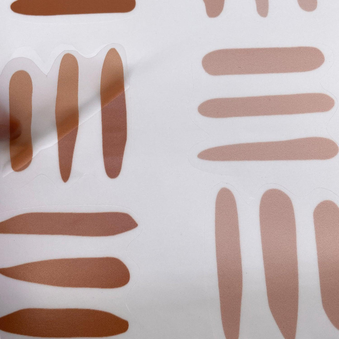 Boho Wall Decal Stickers - Brown Lines - Parker and Olive